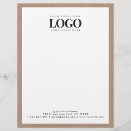 Earthy Kraft den Text für das Rectangle-Logo hinzu Briefbogen