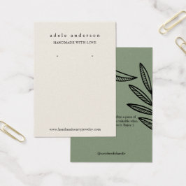 Earthy Leaf Jewelier Earring Display Card