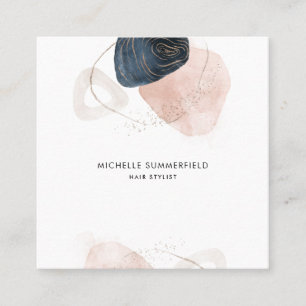 Earthy Marble Modern Custom Quadratische Visitenkarte