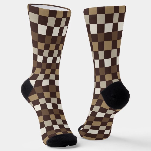 Earthy minerals checkerboard pattern socken (Gewinkelt)