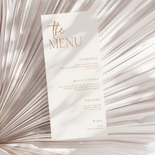 Earthy Minimal Menu Menükarte