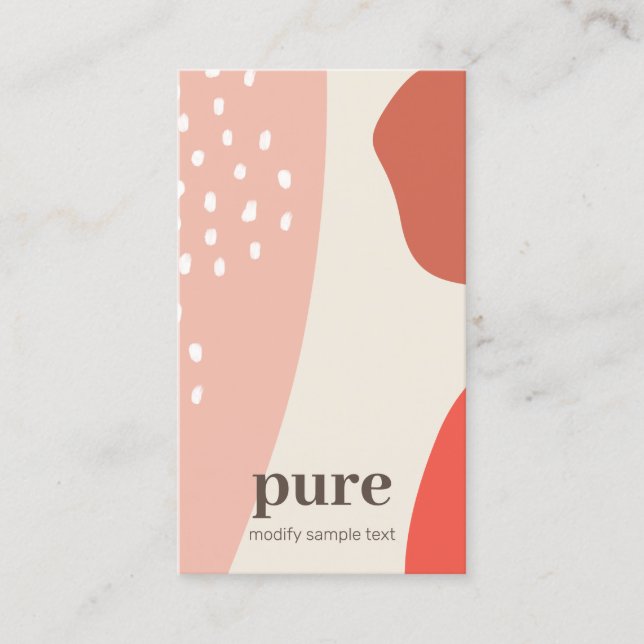 Earthy Modern Abstrakt Paint Art Shapes Visitenkarte (Vorderseite)