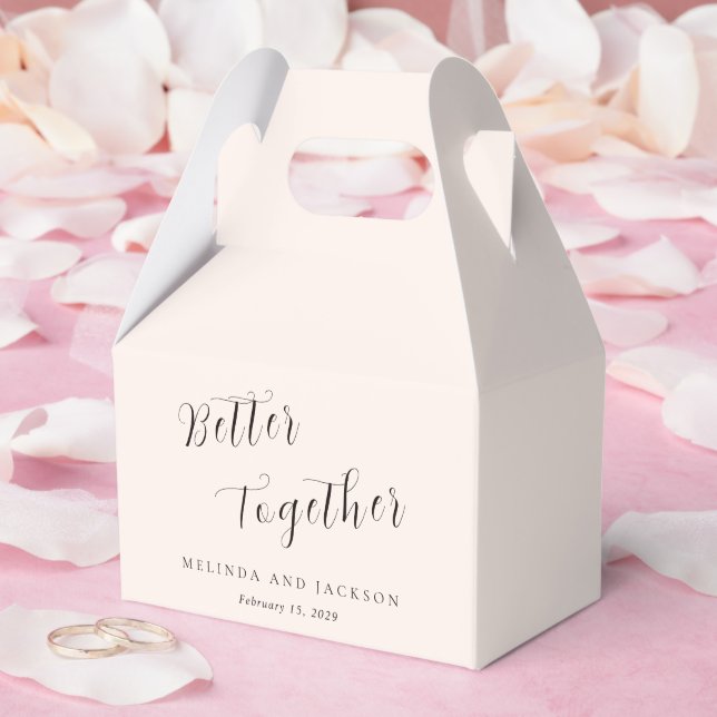 Earthy Neutral Modern Wedding Geschenkschachtel (Hochzeit)