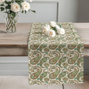 Earthy Paisley Boho Charm for Dining Spaces Großer Tischläufer