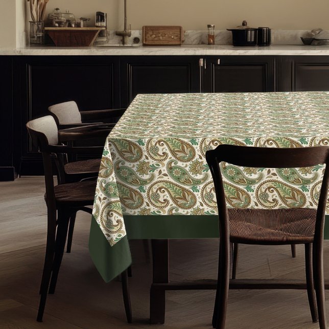 Earthy Paisley Tablecloth - Boho Charm for Dining Tischdecke (Earthy Paisley Tablecloth – Boho Charm for Dining)