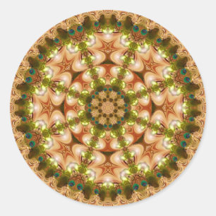 Earthy Pastel Geometric Mandala Sticker