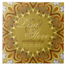 Earthy Retro Bohemisch Wedding Keepake Keramik Fliese