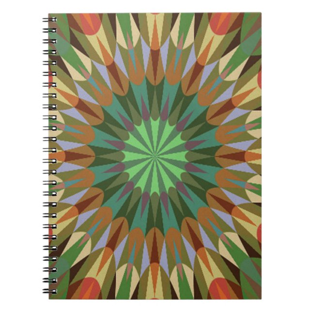 Earthy Retro Geometry Notizblock (Vorderseite)