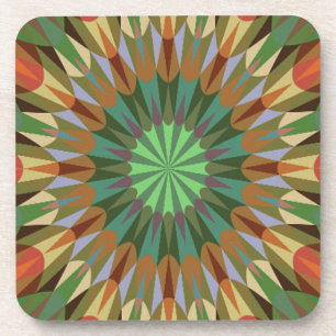 Earthy Retro Geometry Untersetzer
