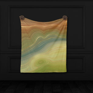 Earthy Retro Strata Vintages neutrales Tone-Agat Fleecedecke