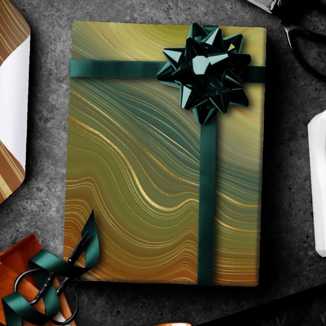 Earthy Retro Strata | Vintages neutrales Tone-Agat Geschenkpapier (Von Creator hochgeladen)