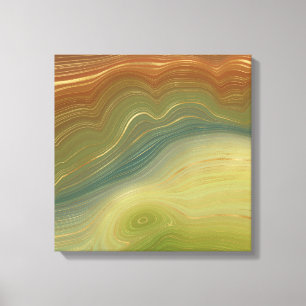 Earthy Retro Strata   Vintages neutrales Tone-Agat Leinwanddruck