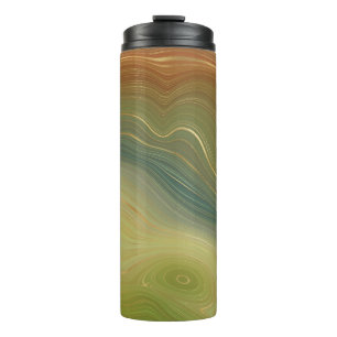 Earthy Retro Strata Vintages neutrales Tone-Agat Thermosbecher