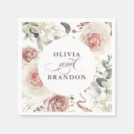 Earthy Shade Blume Elegant Boho Wedding Serviette