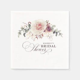 Earthy Shade Blume Elegante Boho Jedes Party Serviette