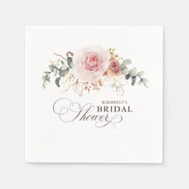 Earthy Shade Blume Elegante Boho Jedes Party Serviette