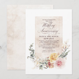 Earthy Shade Blume Elegantes Hochzeitstag Einladung