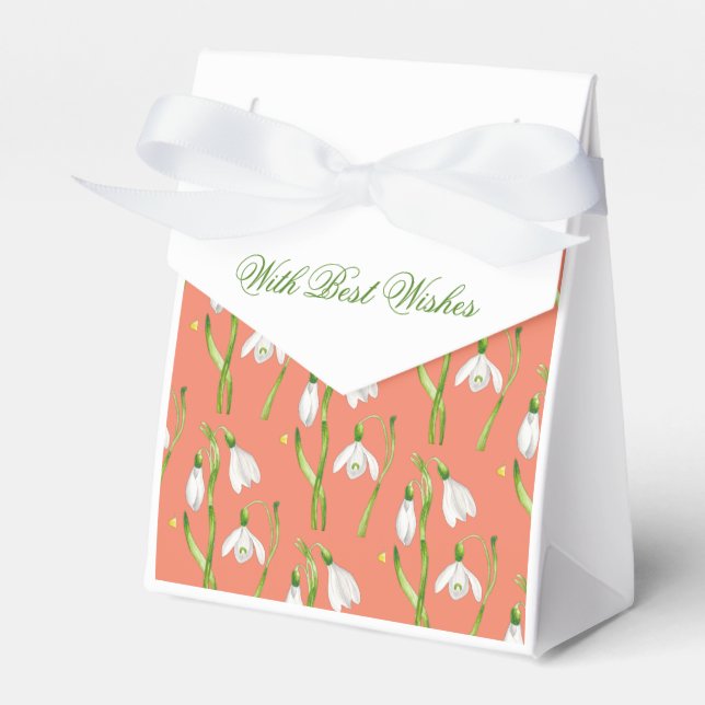 "Earthy Spring on a Ribbon Favor Box (S)" Geschenkschachtel (Vorderseite)