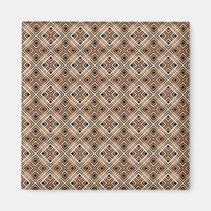Earthy Squares Pattern Magnet