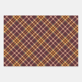 Earthy Tartan Plaid Geschenkpapier Set