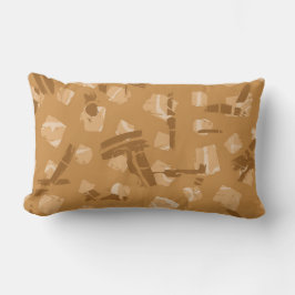 Earthy Texture - Minimal Geometric von Kraalikaa Lendenkissen