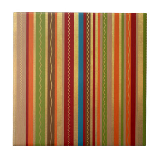 Earthy Tones Stripes Fliese