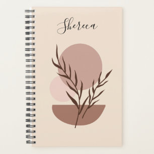 Earthy Trendy Abstrakt Boho Personalisiert Planner Planer