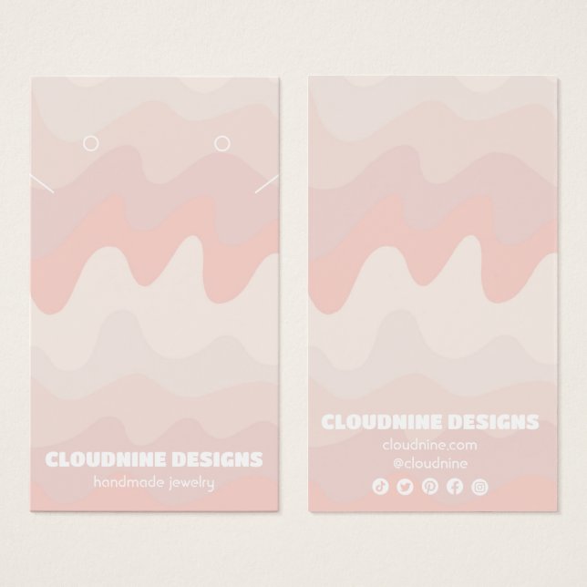 Earthy Waves Earring Necklace Juwelier Display Car (Vorne & Hinten)