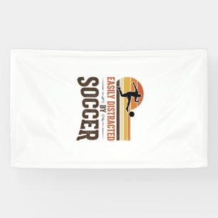 Easily abgelenkt durch Fußball Vintage-Shirt-Desig Banner