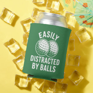 Easily abgelenkt von Bällen Lustiger Golfball Golf Dosenkühler