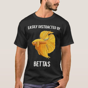 Easily abgelenkt von Bettas - Golden Yellow Siames T-Shirt