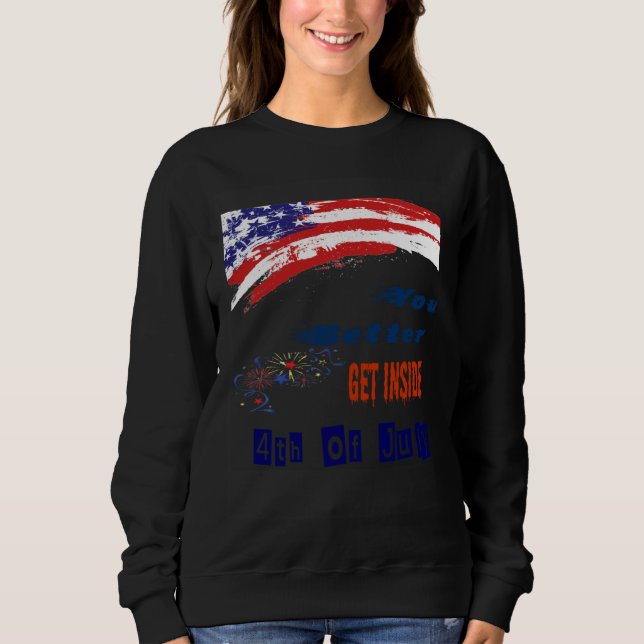 Easily Distracted By 4th of July Geef Sweatshirt (Vorderseite)