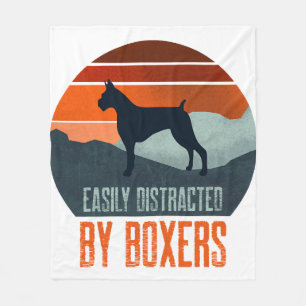 Easily Distracted By Boxers Hunde Spaziergang Fleecedecke