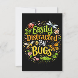 Easily Distracted by Bugs Dankeskarte