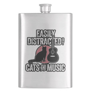 Easily Distracted by Cats and Music Flachmann