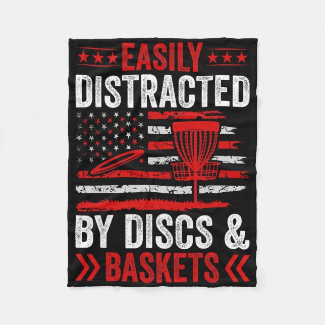Easily Distracted By Discs And Skets  Fleecedecke (Vorderseite)