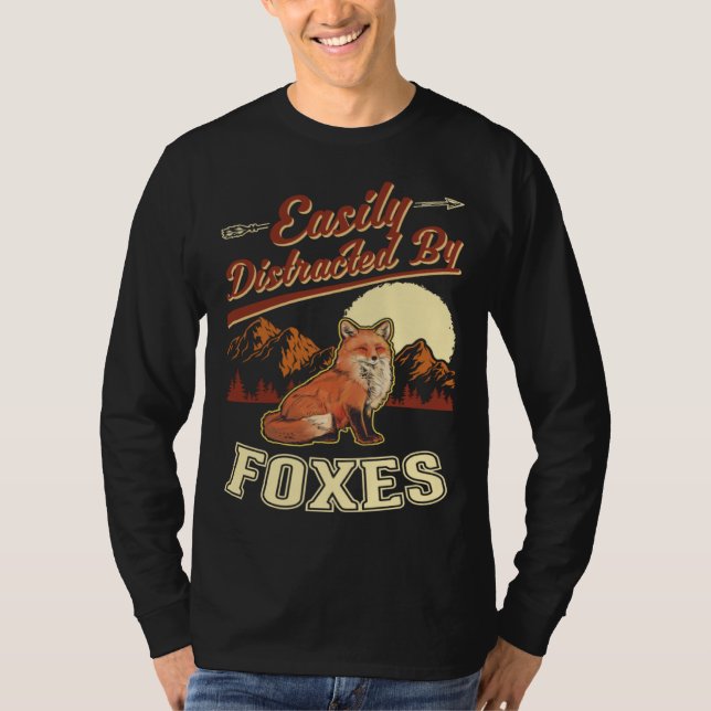 Easily distracted by Foxes T-Shirt (Vorderseite)