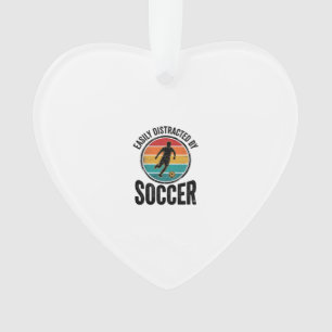 Easily Distracted By Fußball Vintage-Shirt-Design  Ornament