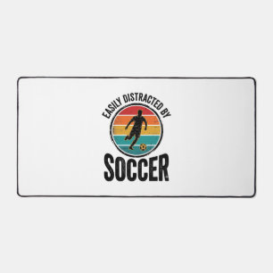 Easily Distracted By Fußball Vintage-Shirt-Design Schreibtischunterlage