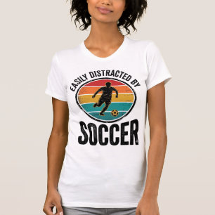 Easily Distracted By Fußball Vintage-Shirt-Design  T-Shirt