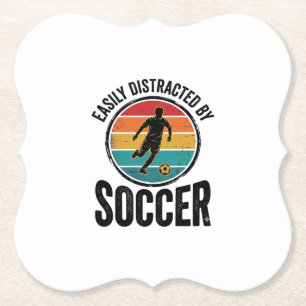 Easily Distracted By Fußball Vintage-Shirt-Design  Untersetzer