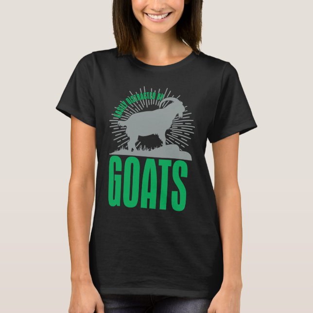 Easily Distracted By Goats  Animal  For Men Women T-Shirt (Vorderseite)