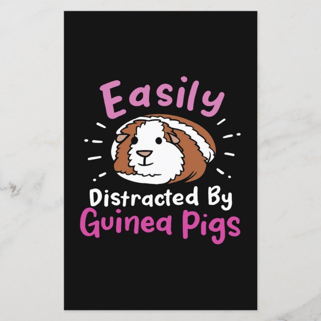 Easily Distracted By Guinea Pigs Cute Pet Lover (Vorderseite)