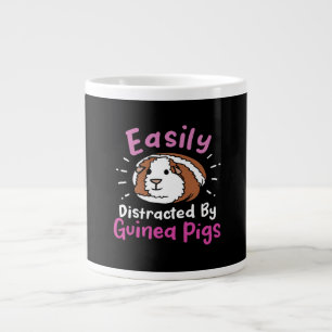 Easily Distracted By Guinea Pigs Cute Pet Lover Jumbo-Tasse