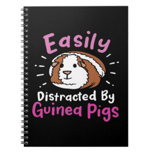 Easily Distracted By Guinea Pigs Cute Pet Lover Notizblock