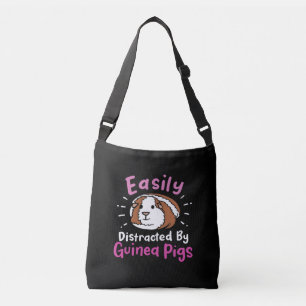 Easily Distracted By Guinea Pigs Cute Pet Lover Tragetaschen Mit Langen Trägern