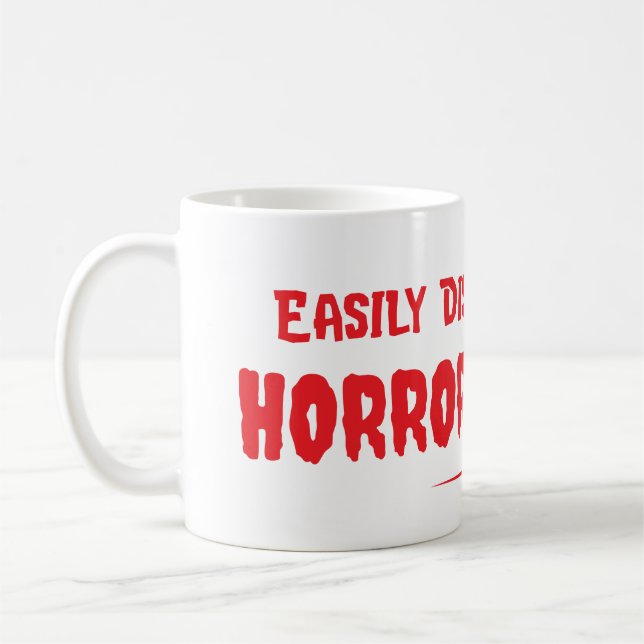 Easily Distracted By Horror Movies Slasher Film Kaffeetasse (Links)