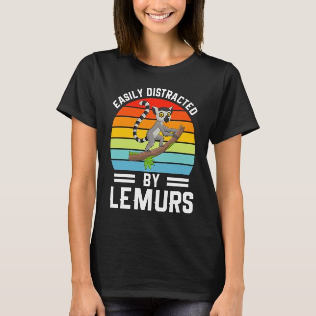 Easily Distracted By Lemurs I Lemur Monkey I Kids  T-Shirt (Vorderseite)