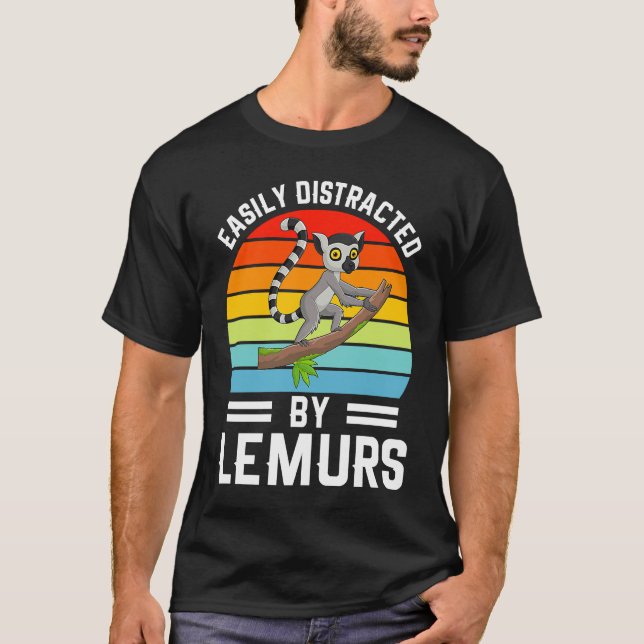Easily Distracted By Lemurs I Lemur Monkey I Kids  T-Shirt (Vorderseite)