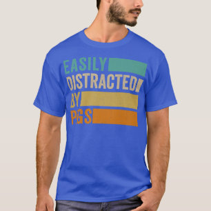 Easily Distracted By Pigs Premium1289  T-Shirt